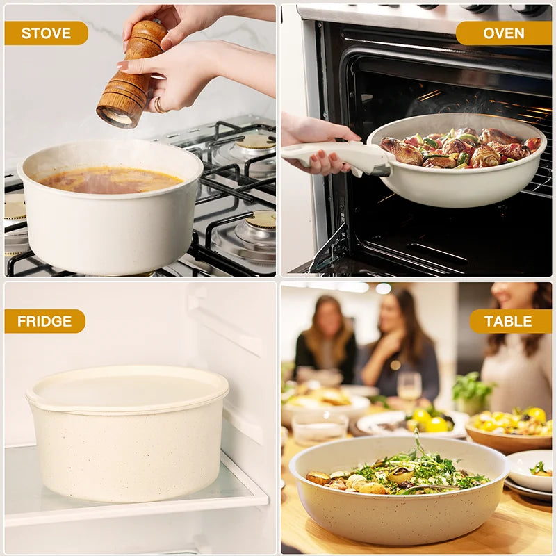 21 Piece Non-Stick, Ceramic Cookware Set