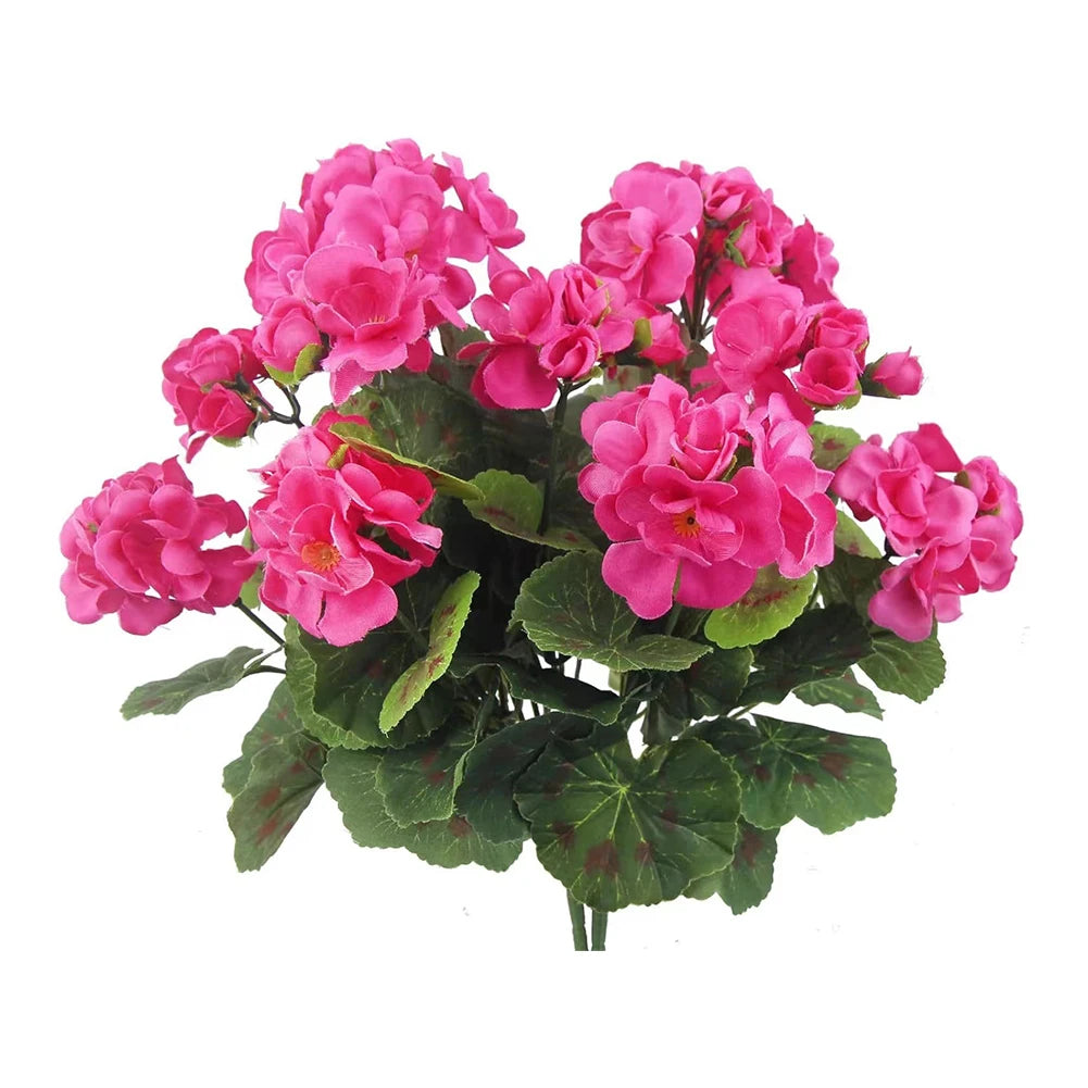 2 Pcs 12.6inch Faux Geraniums