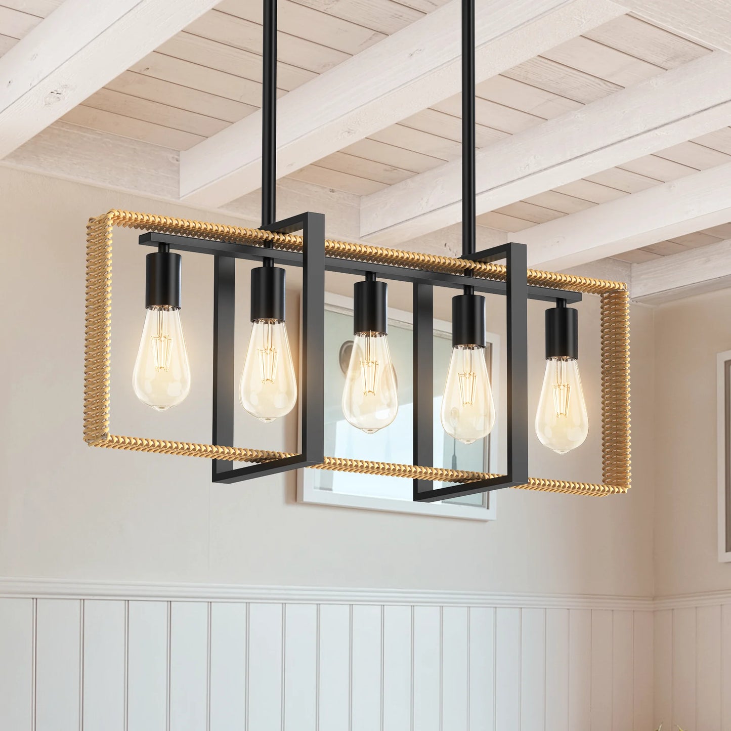 5 Light Celling Farmhouse Light Fixture