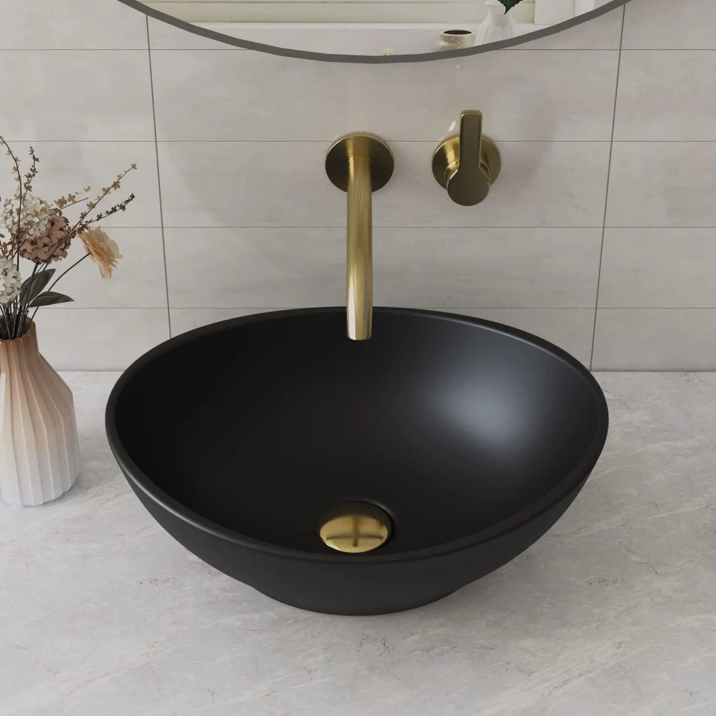 16" x 13" Oval White Ceramic Sink