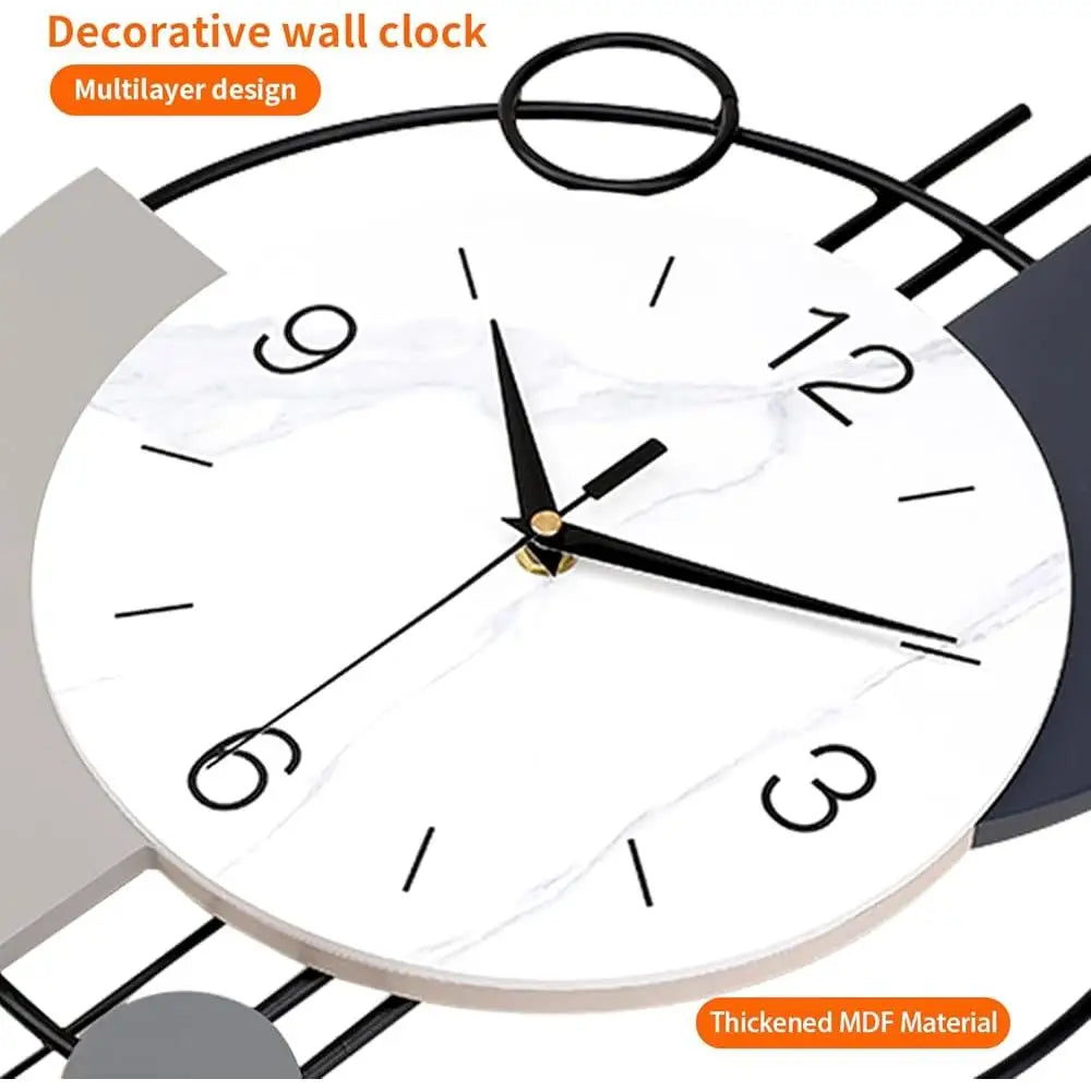 Decorative Quartz Wall Clock with Pendulum Battery Operated