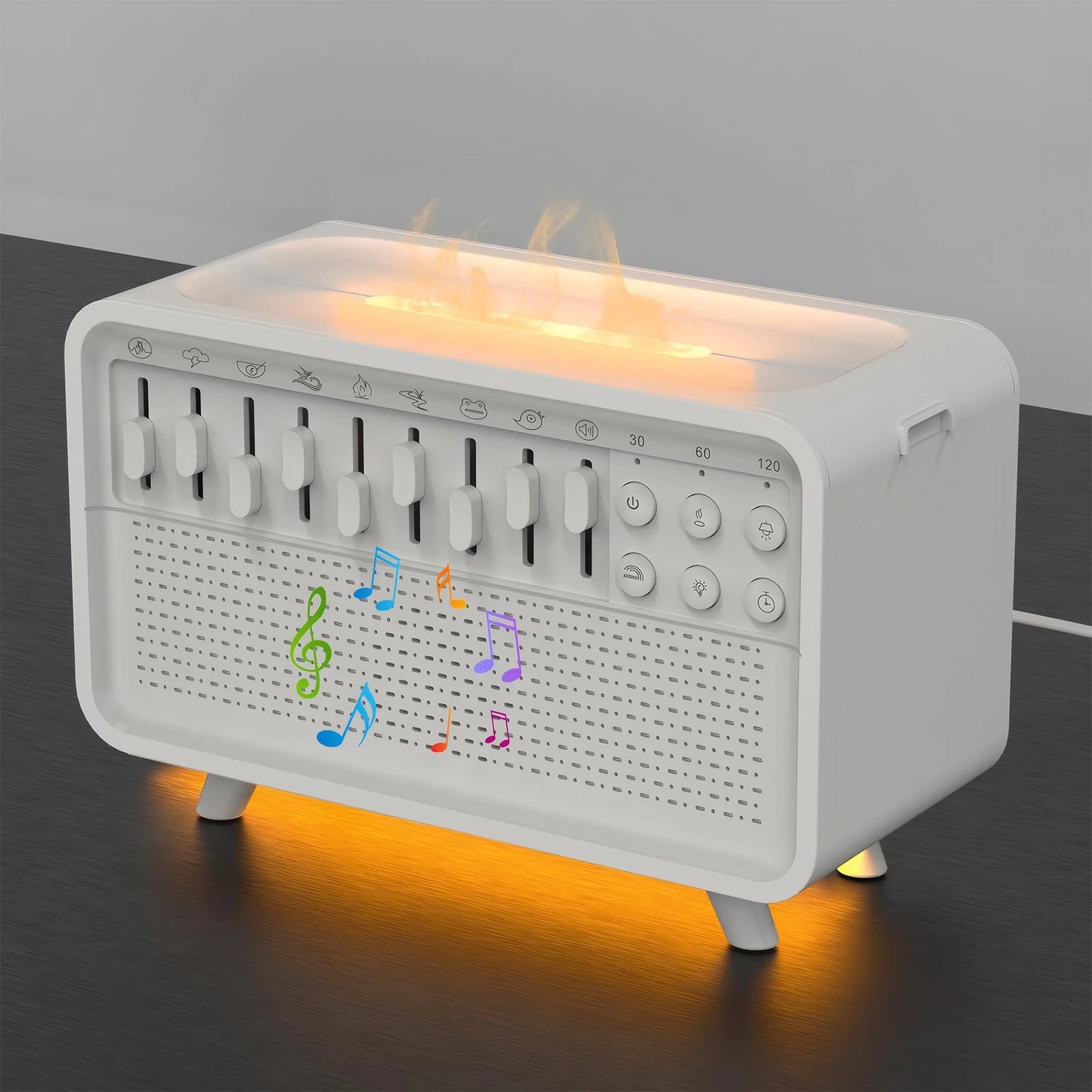 LED Sleep Sound Machine with 8 Nature Sounds Portable
