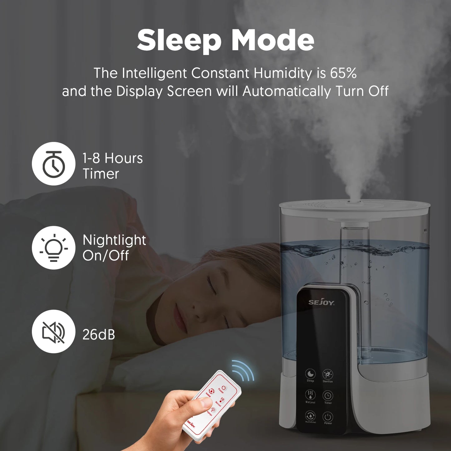 6L Humidifier LED, Digital Display