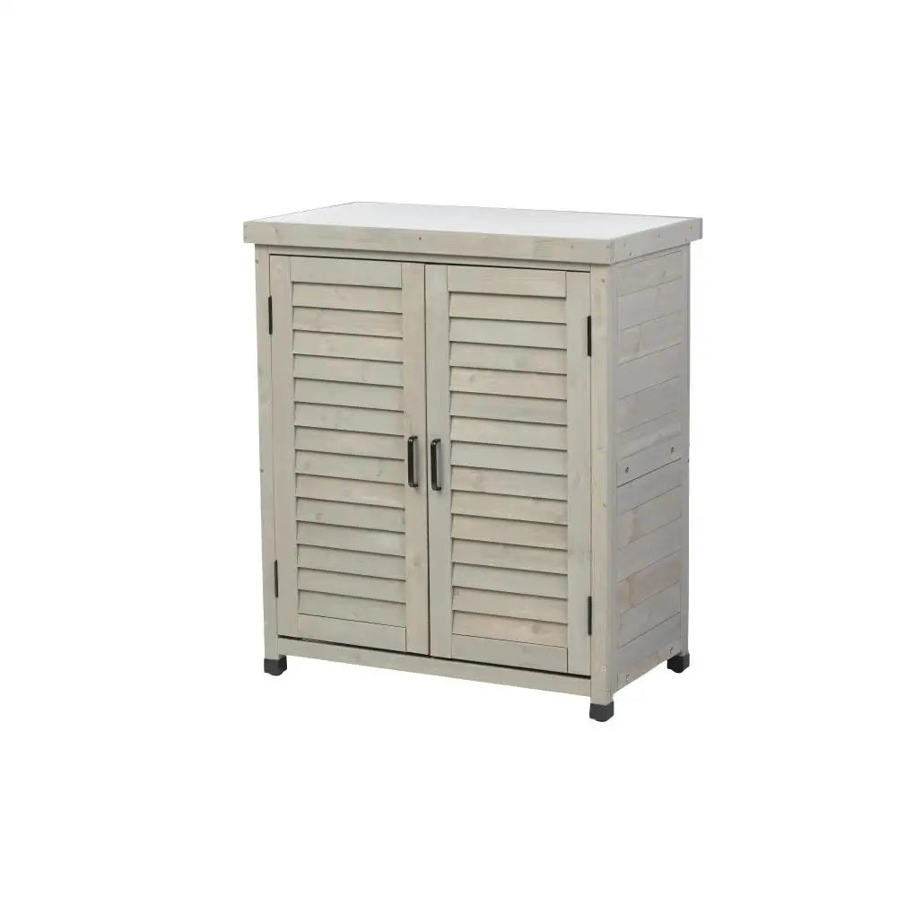 Metal Table Top Potting Bench with Storage Cabinet