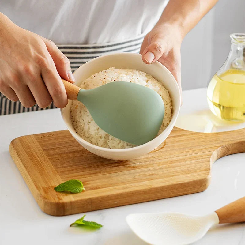 1Pcs Silicone Non-Stick Cooking Spoon