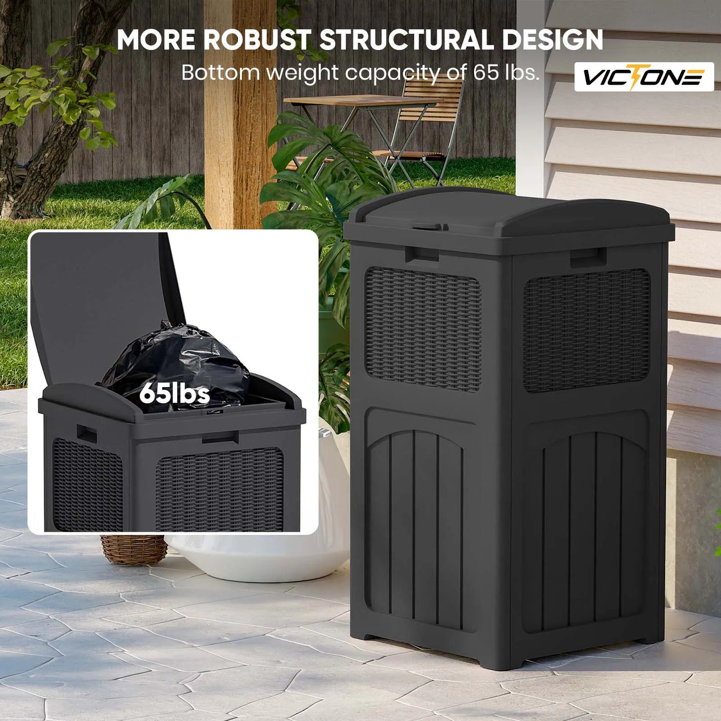 36 Gallon Hideaway Resin Outdoor Trash Can