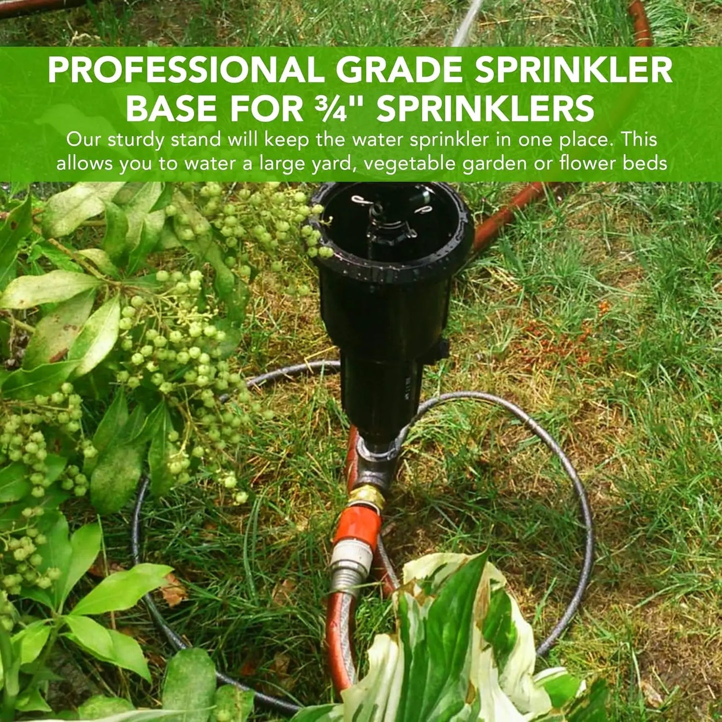 Lawn Sprinkler Stand - IRB-14 - Premium Garden Tools for Lawn Care - Yard Sprinkler Base Fits 3/4-Inch Sprinkler Heads 2 Pack