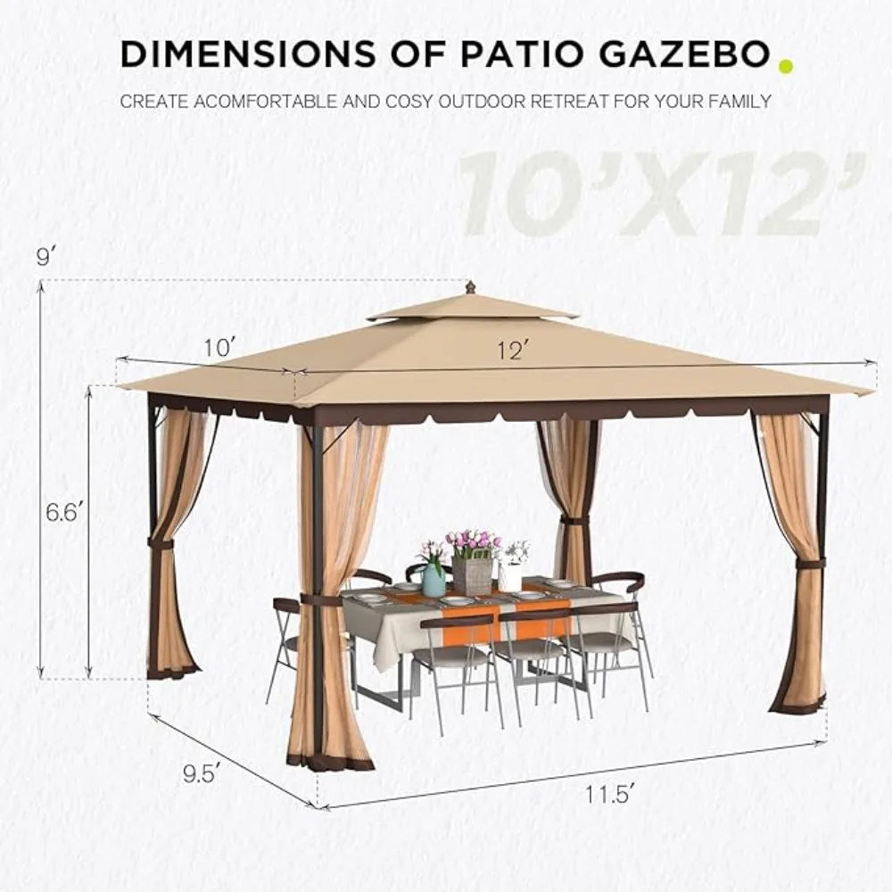 10x12 Gazebo with Mosquito Netting