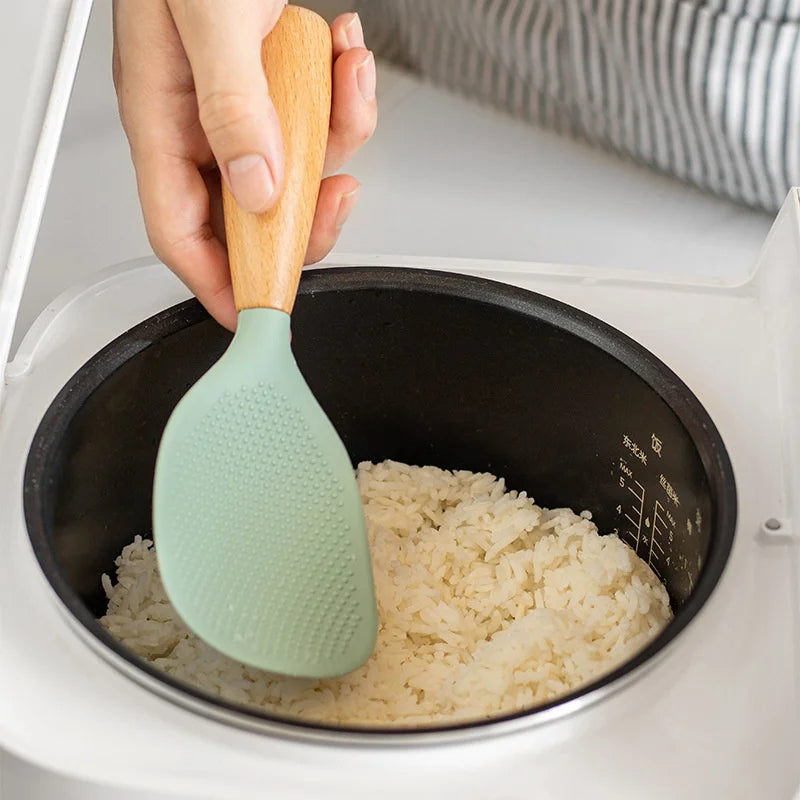 1Pcs Silicone Non-Stick Cooking Spoon