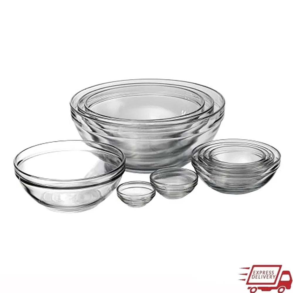 10 Piece Glass Mixing Bowl Set
