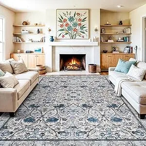 10x14 Living Room Area Rug - Modern Abstract for Bedroom