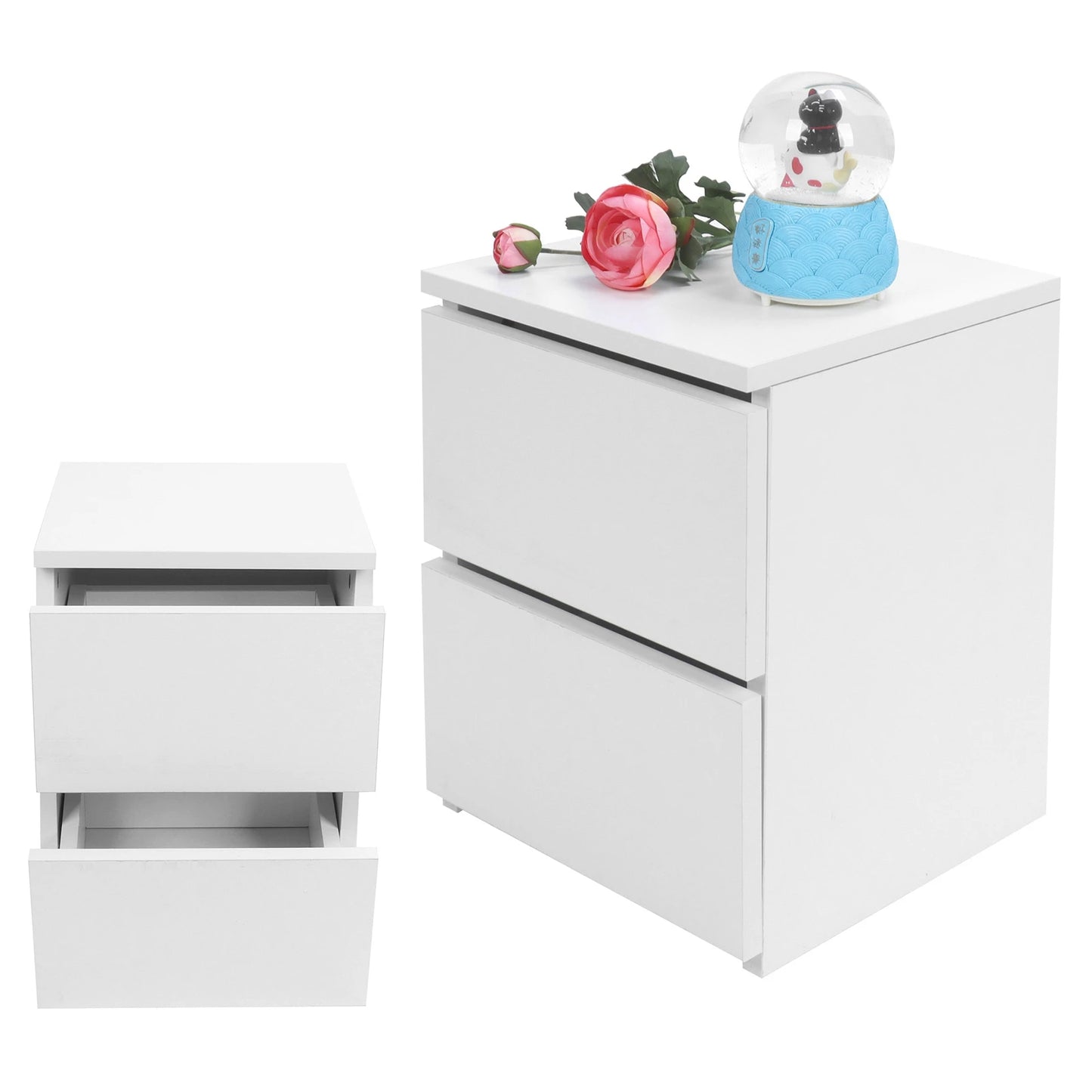 Bedside Table with 2 Drawers