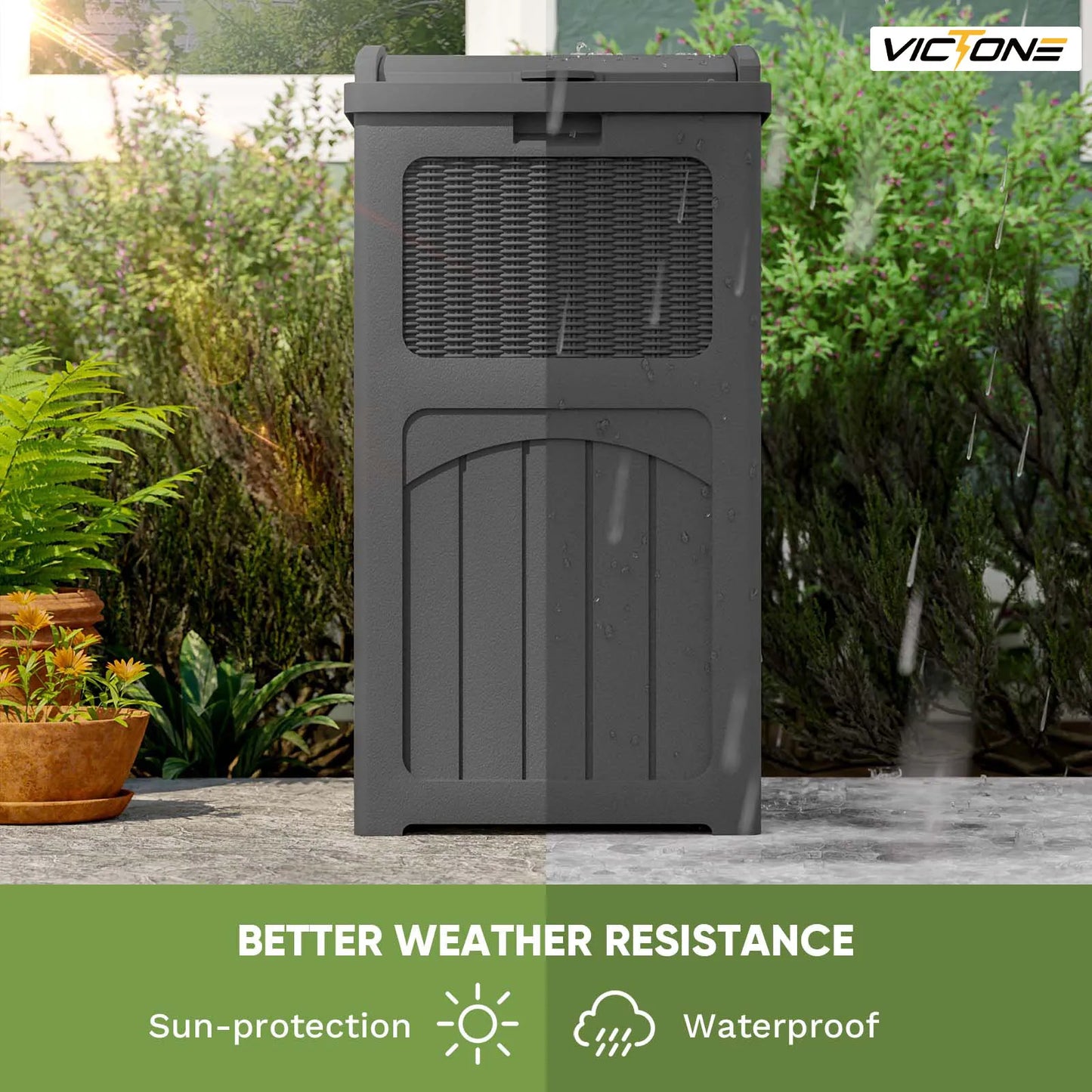 36 Gallon Hideaway Resin Outdoor Trash Can