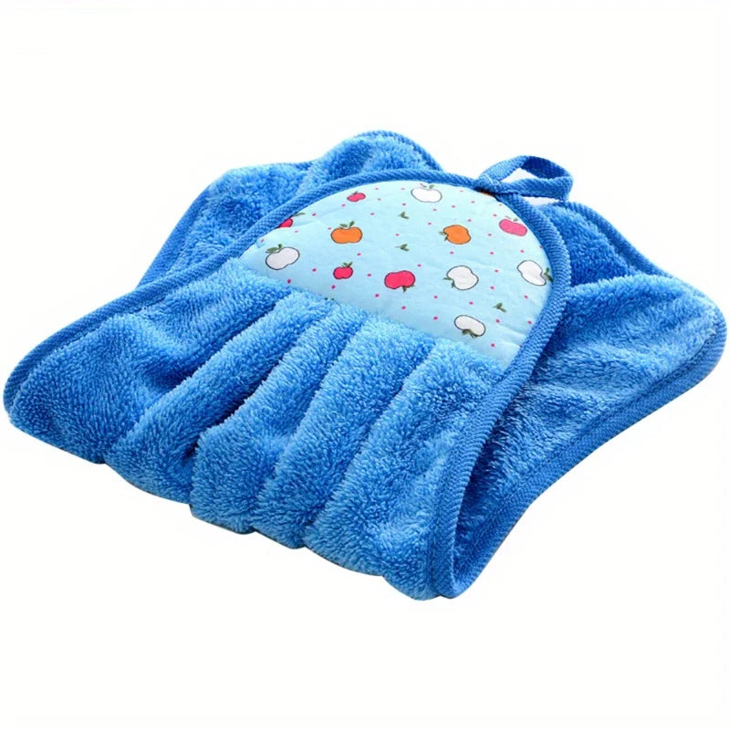 4pcs Coral Velvet Bathroom Hanging Soft Hand Towel