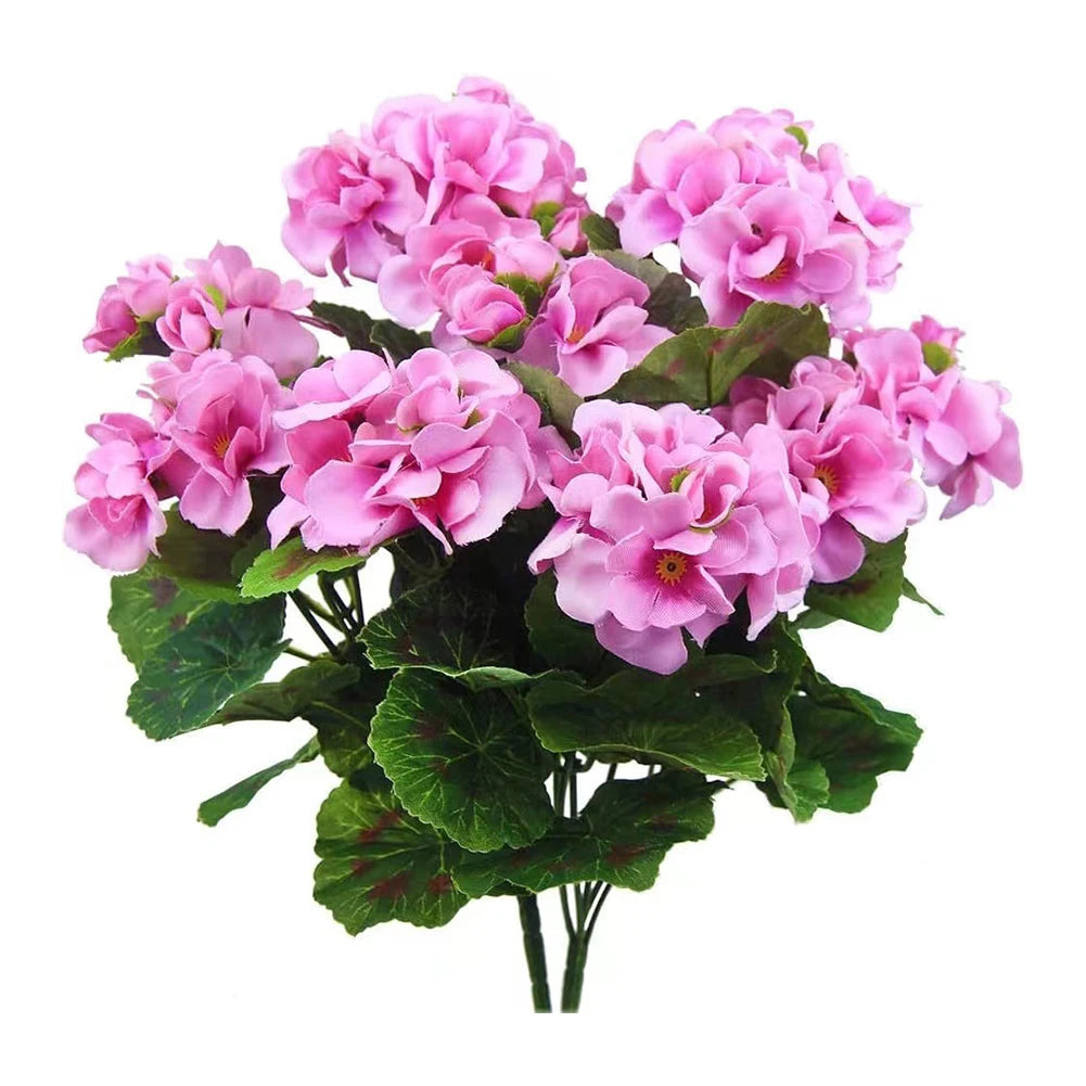 2 Pcs 12.6inch Faux Geraniums