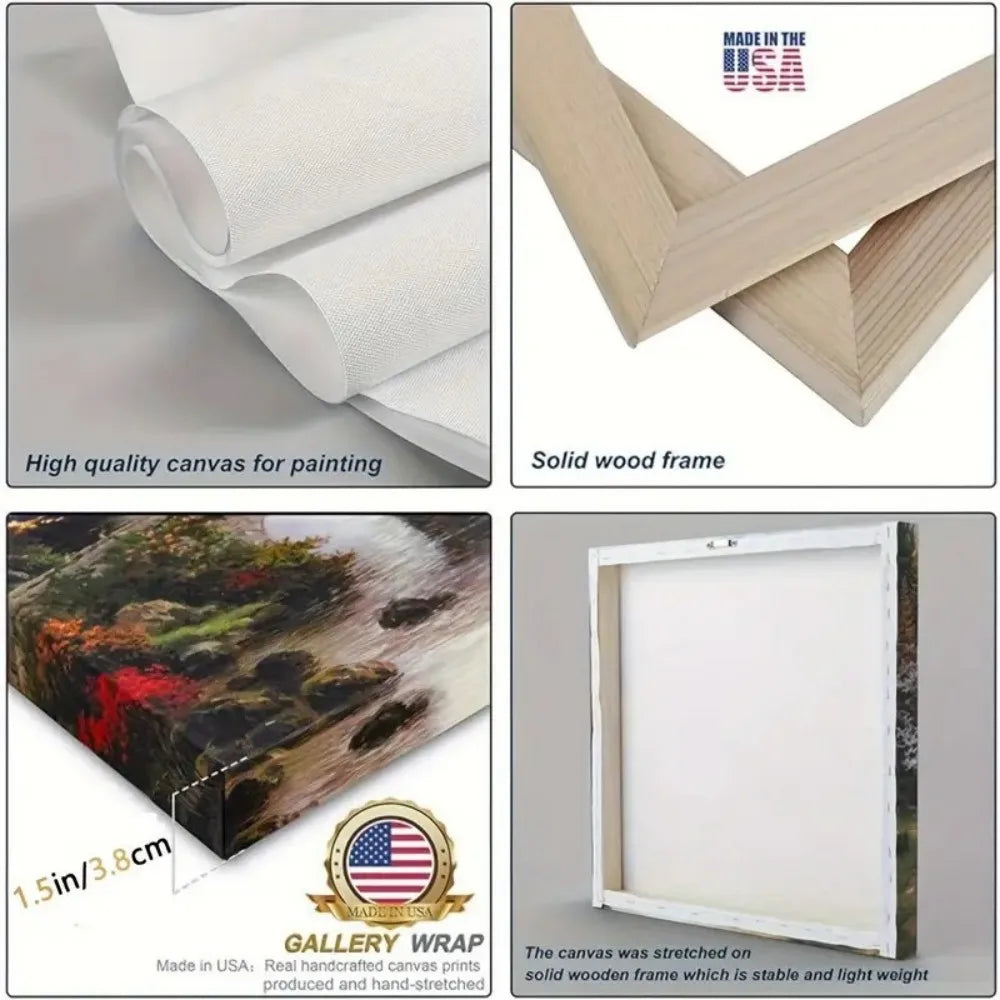 Solid Wood Frame, Canvas Wall Art