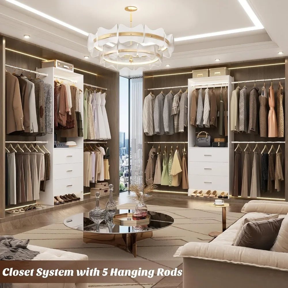 Closet Organizer with 3 Wooden Drawers