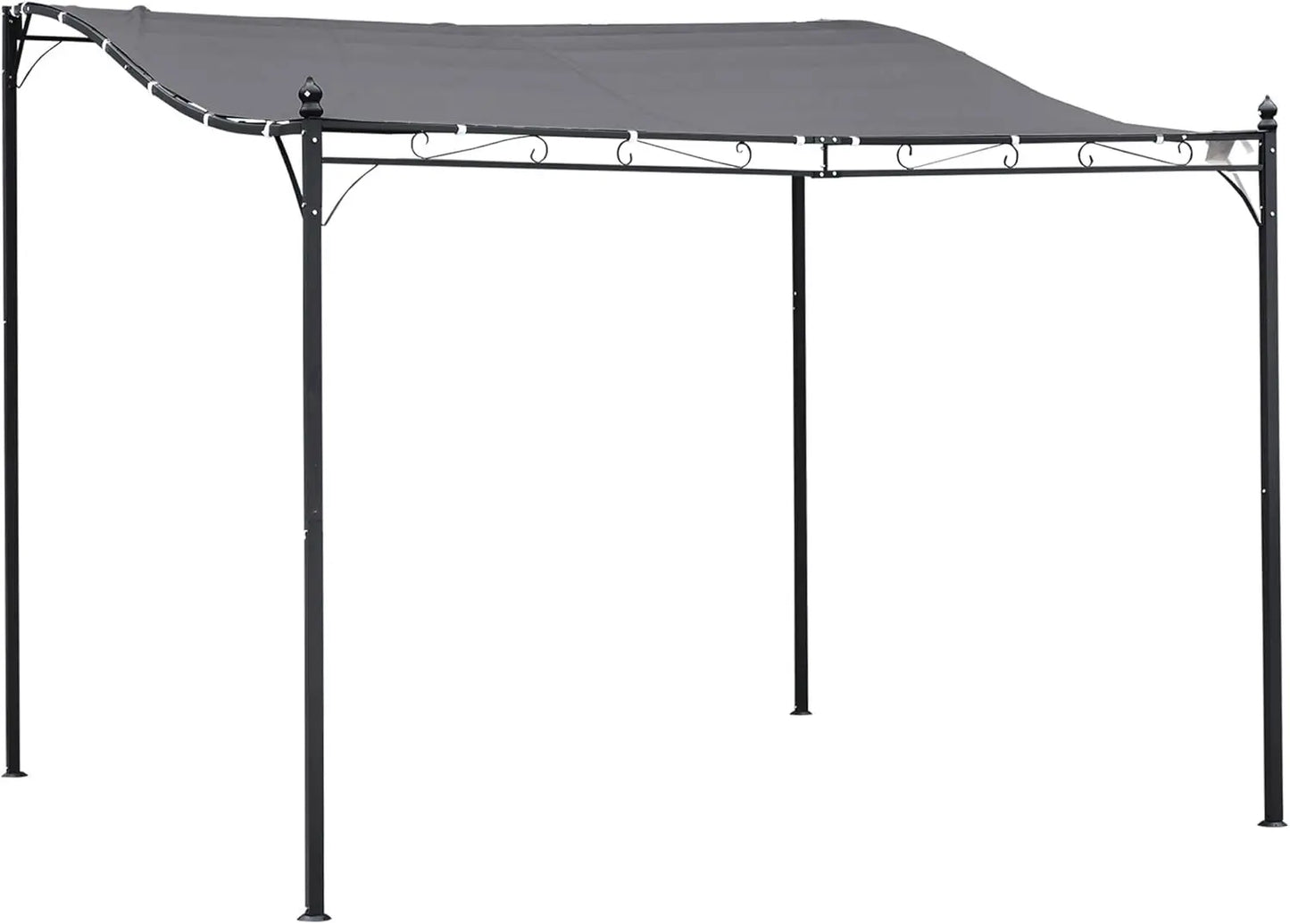 10' x 10' Steel Outdoor Patio Canopy with Weather-Resistant Fabric