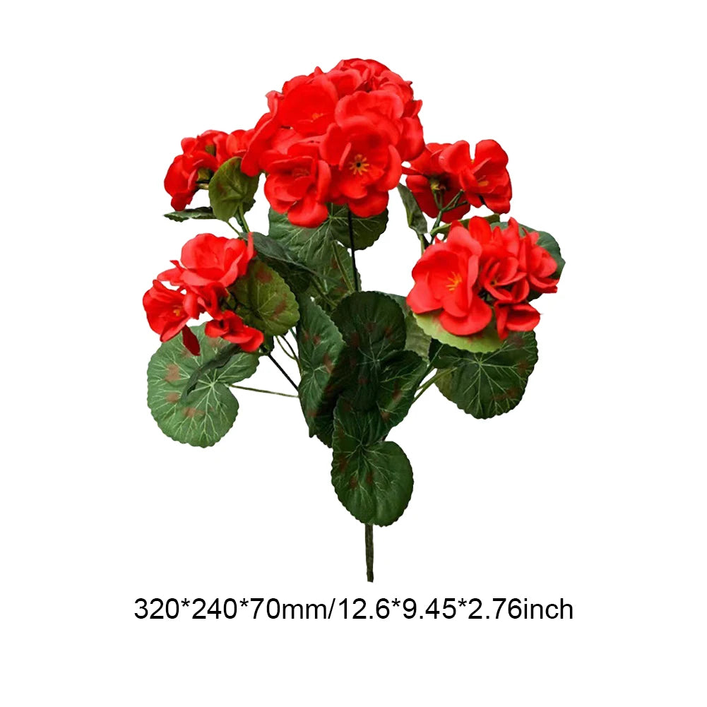 2 Pcs 12.6inch Faux Geraniums
