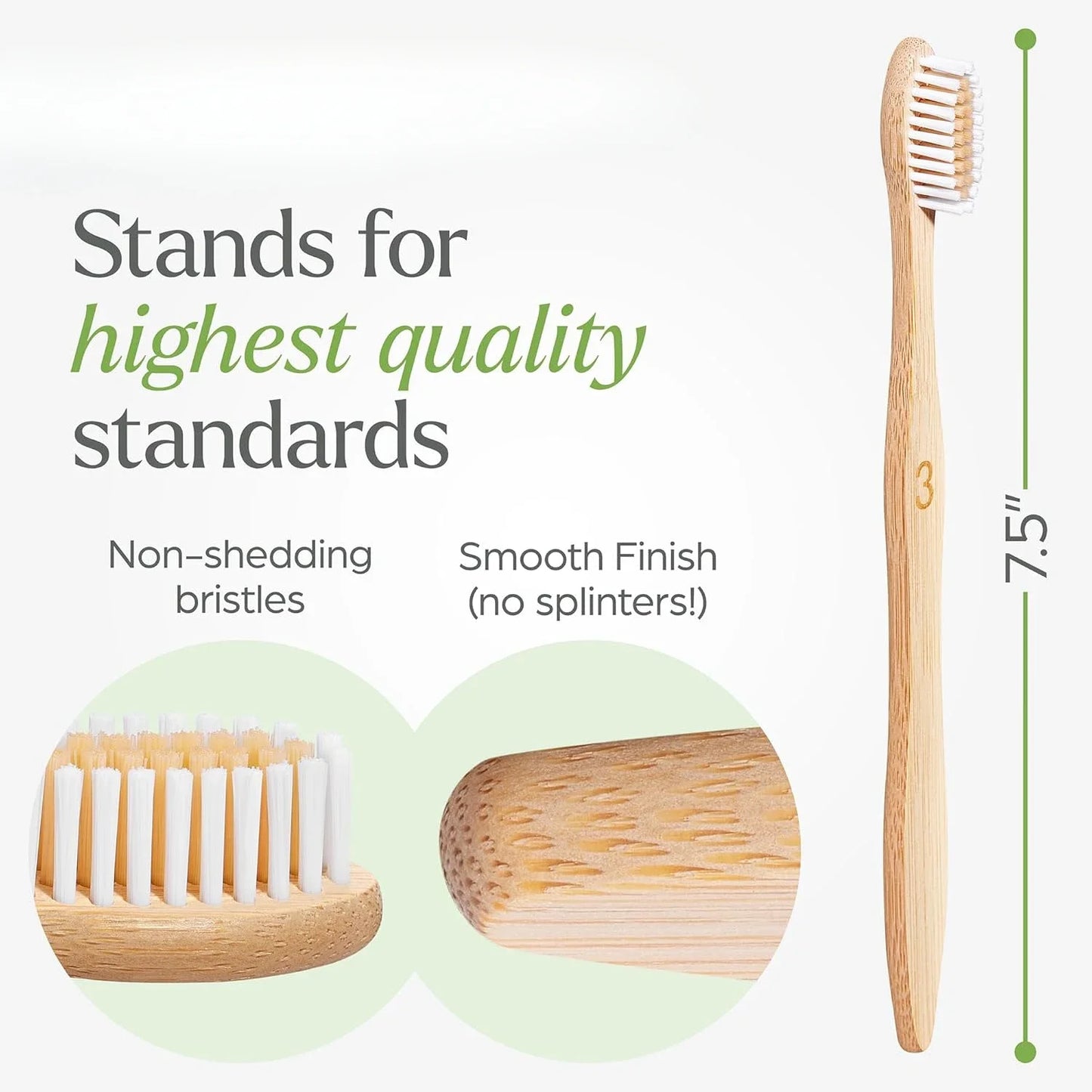 Biodegradable bamboo toothbrush 10 packs