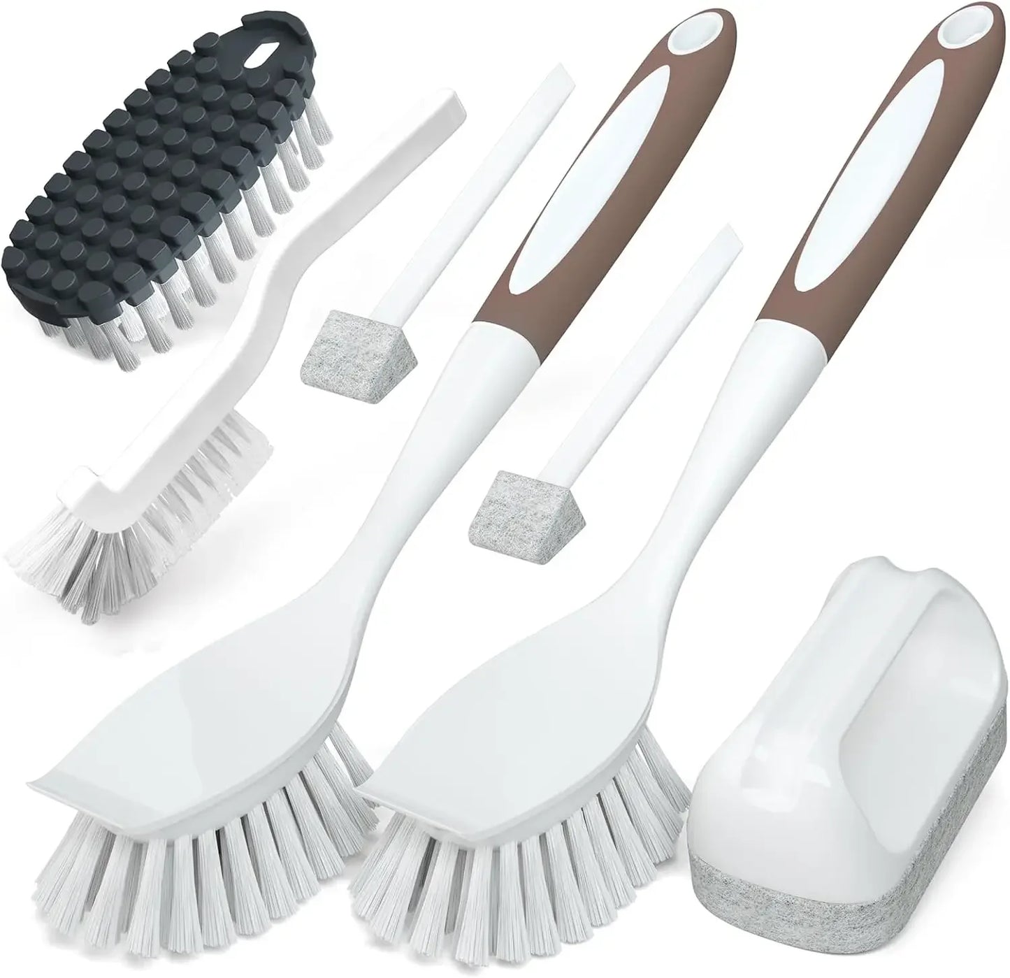 5 Pack Kitchen Cleaning Brush, Green