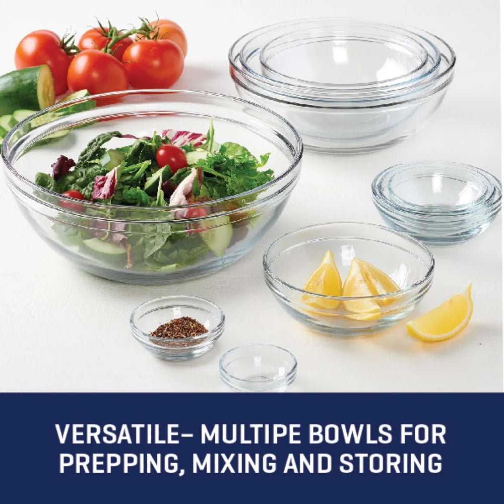 10 Piece Glass Mixing Bowl Set