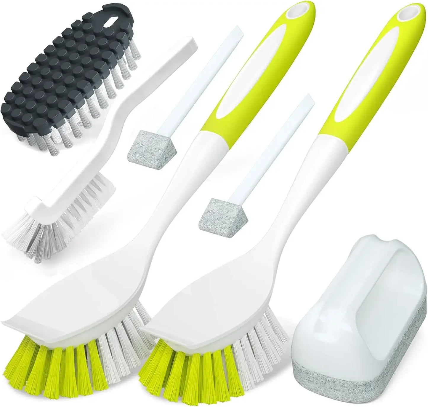 5 Pack Kitchen Cleaning Brush, Green