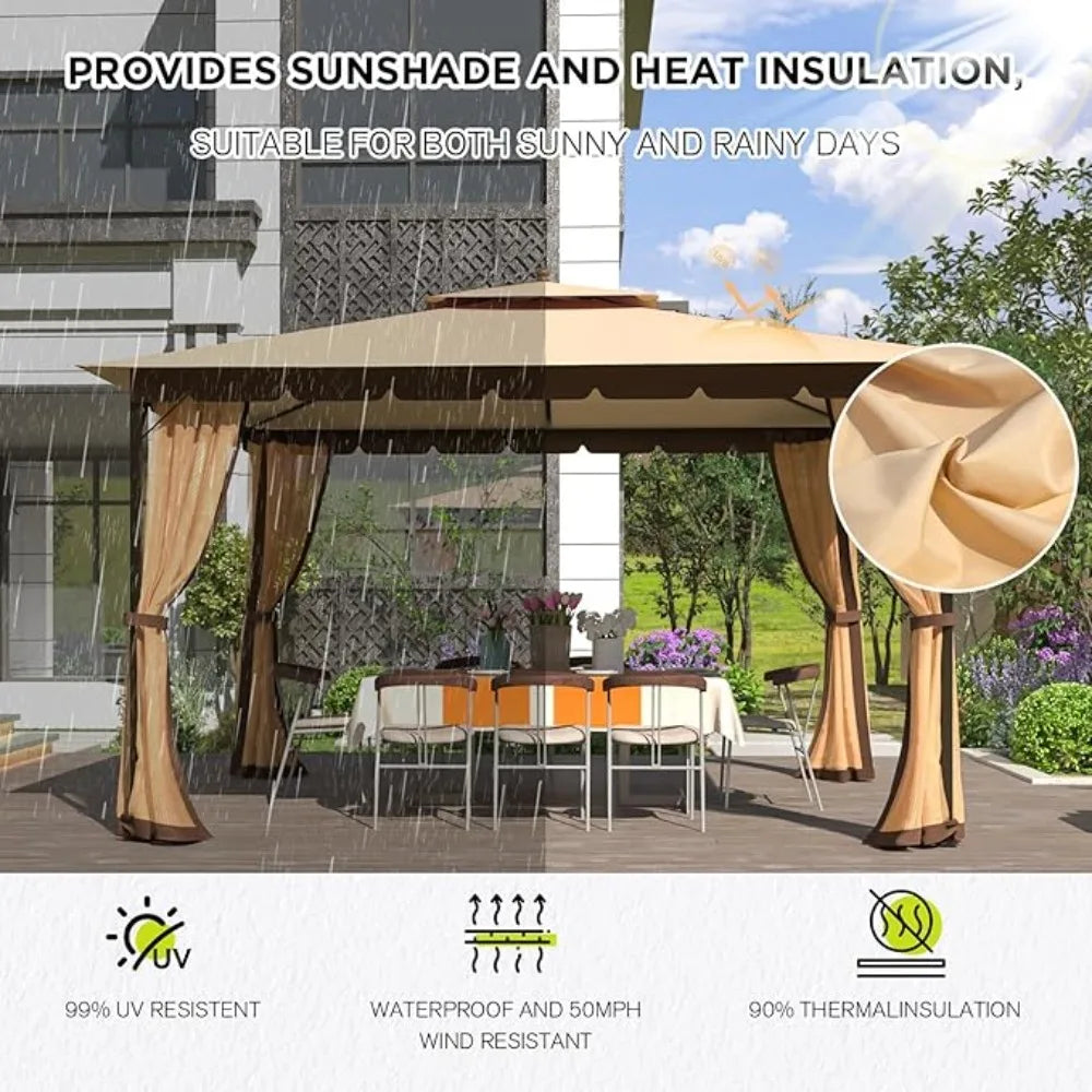 10x12 Gazebo with Mosquito Netting