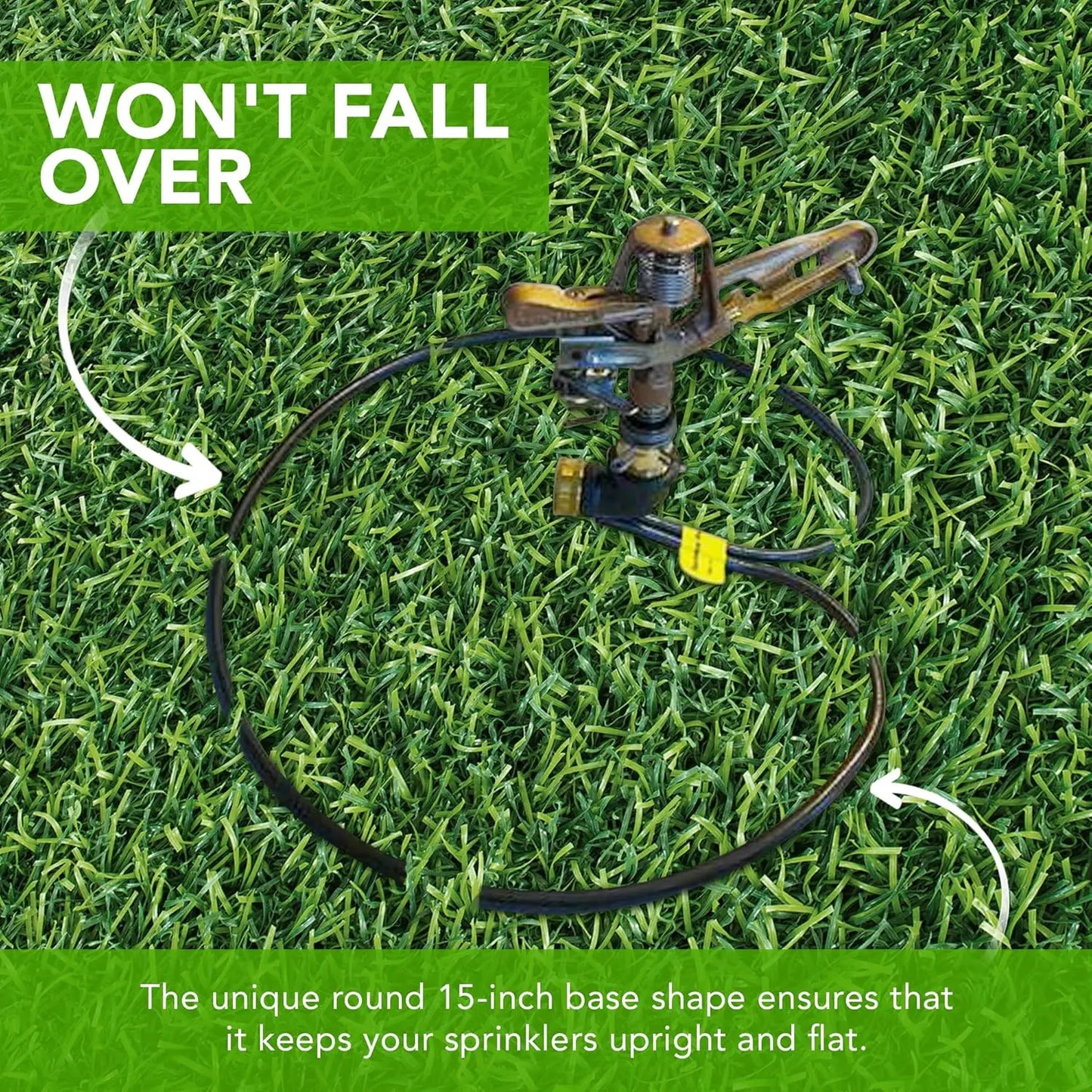 Lawn Sprinkler Stand - IRB-14 - Premium Garden Tools for Lawn Care - Yard Sprinkler Base Fits 3/4-Inch Sprinkler Heads 2 Pack