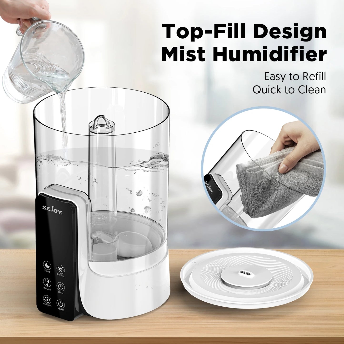 6L Humidifier LED, Digital Display