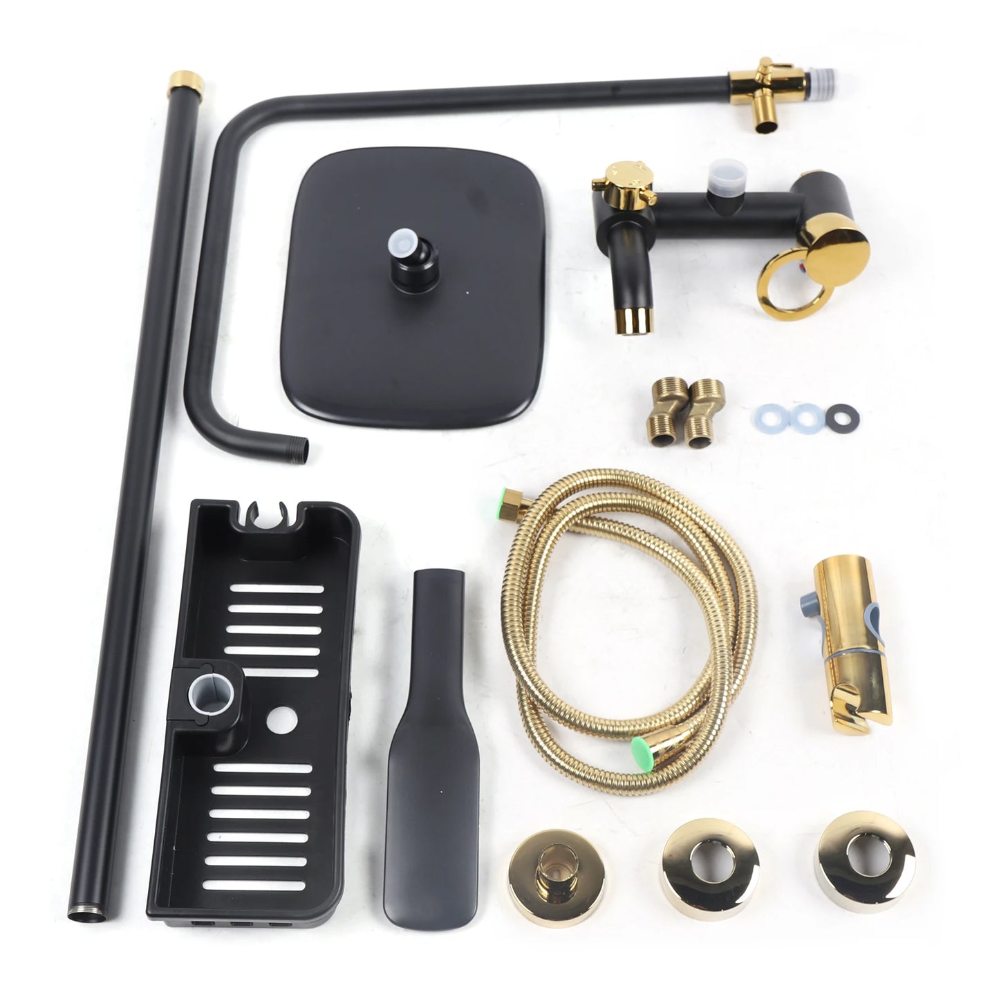 Full Shower Set Bathroom Black Bathtub Wall Mount