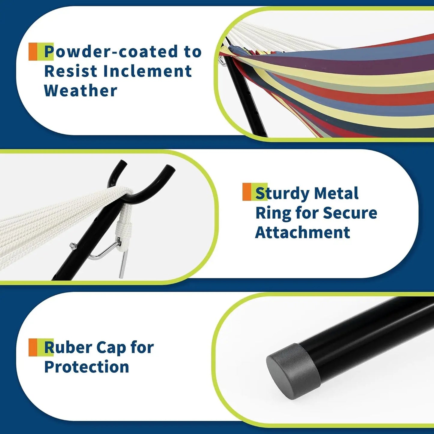 2-Person Hammock Set with Quick-Lock Steel Stand