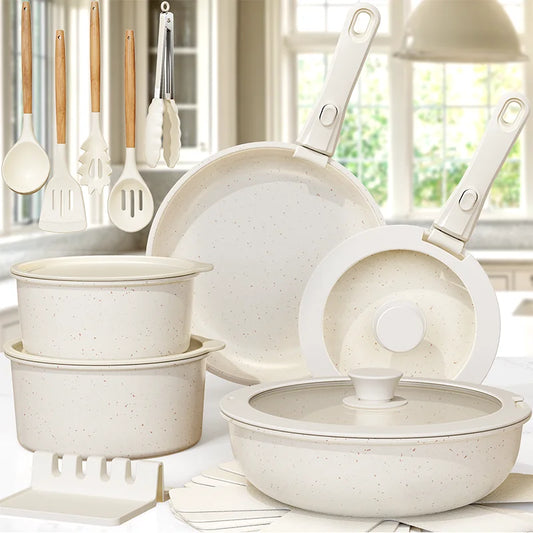21 Piece Non-Stick, Ceramic Cookware Set