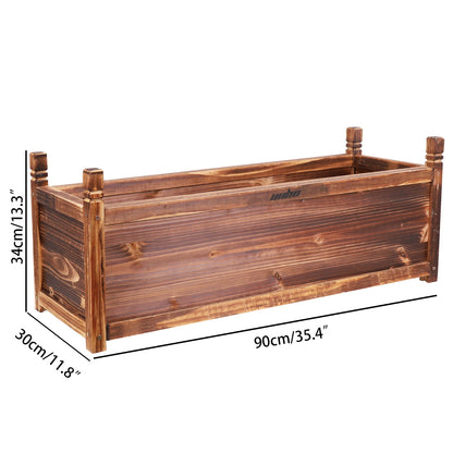 Raised Wood Garden Bed