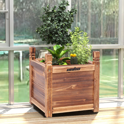 Raised Wood Garden Bed