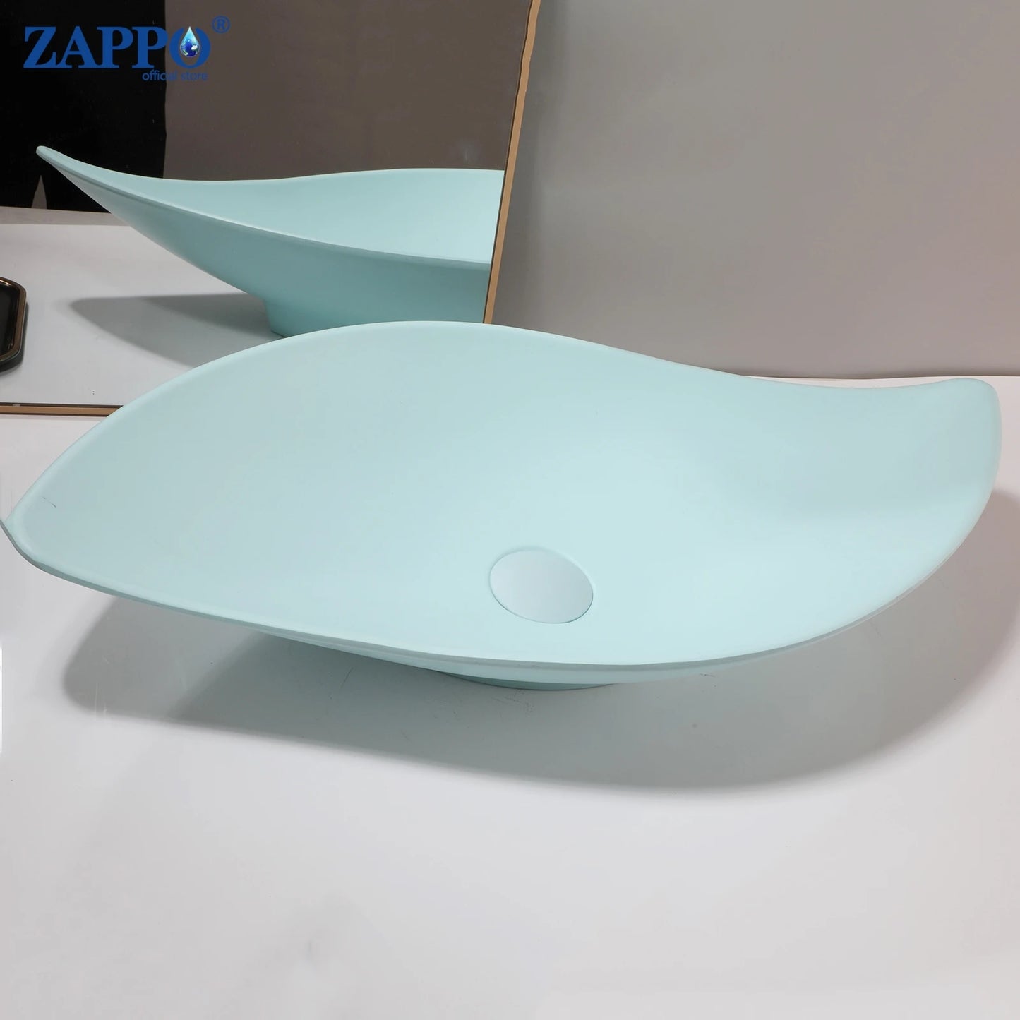 Bathroom Vessel Stone Resin Above Counter Sink