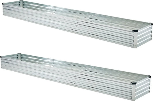 (2 Pack) Galvanized Raised Garden Bed