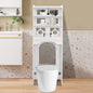 4 Tier Bathroom Over The Toilet Storage Cabinet Raised Leg Smooth Edge Large Capacity/Easy to Install