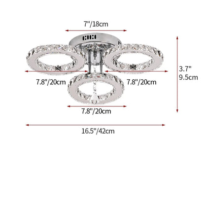Crystal Led Ceiling Lamp With Remote Control