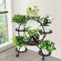 6 Pots Flower Holder Moveable Plant Stand