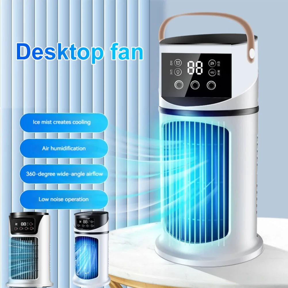 Water Cooling Fan Air Conditioner Adjustable Speeds