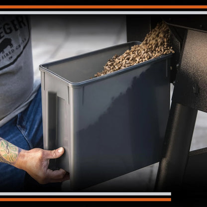 Grill Pellet Storage Bin with Locking Lid, 22lb Capacity