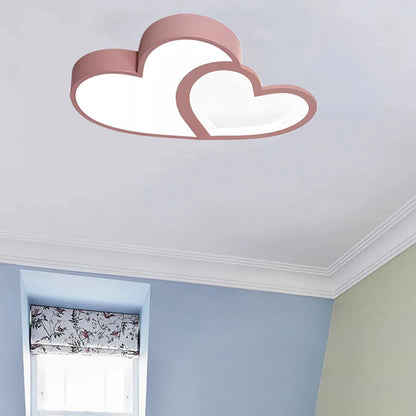 Modern LED acrylic heart-shaped ceiling light