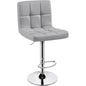 Set of 2 Adjustable PU Leather Swivel Barstools