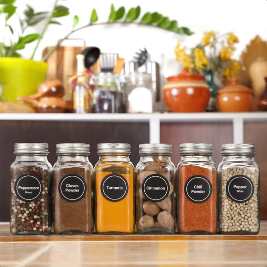 14-Peice Glass Spice Jar Set