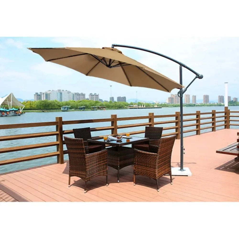 10Ft Offset Umbrella Beach Fabric Sunshade