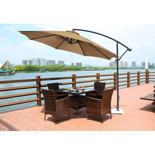 10Ft Offset Umbrella Beach Fabric Sunshade