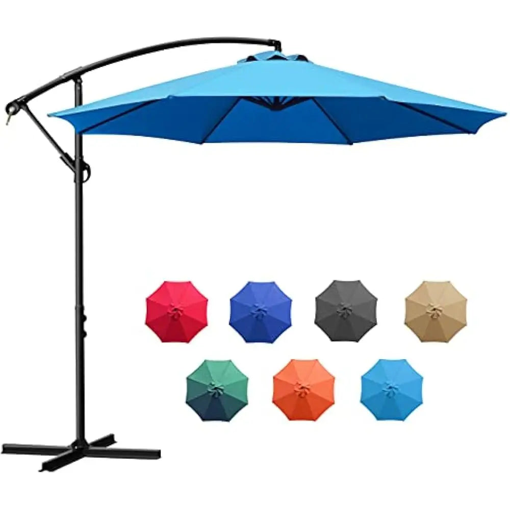 10Ft Offset Umbrella Beach Fabric Sunshade