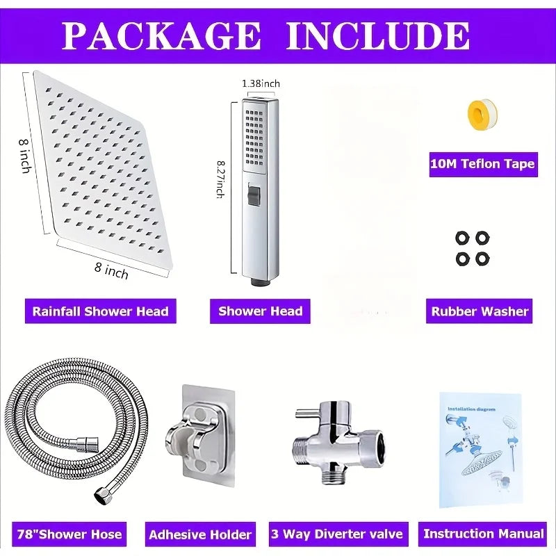 Bathroom stainless steel shower set