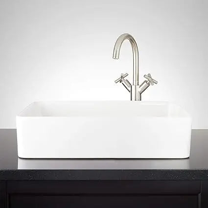 20" Fireclay Vessel Bathroom Sink - White